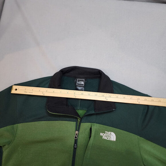 The North Face Windwall Jacket Mens L Green Zip Pockets Softshell Fleece Lined - Picture 7 of 9
